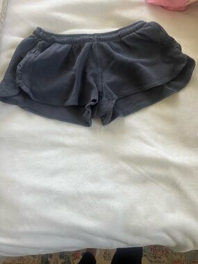 Brandy Melville Charcoal Waffle Knit Athletic Shorts